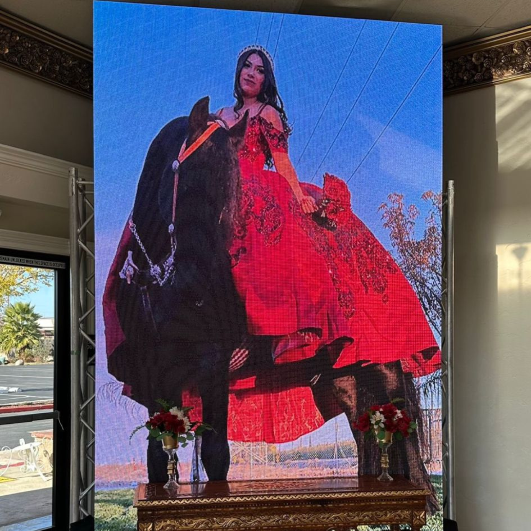 rodeo event led screen wall by mg productions